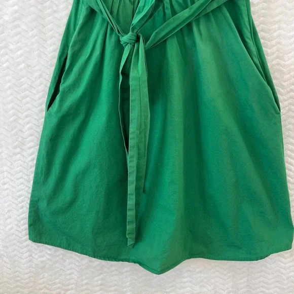 Anthropologie Maeve Kelly Green Fountain of Youth Sleeveless Shirt Dress Women 8 - Picture 10 of 16